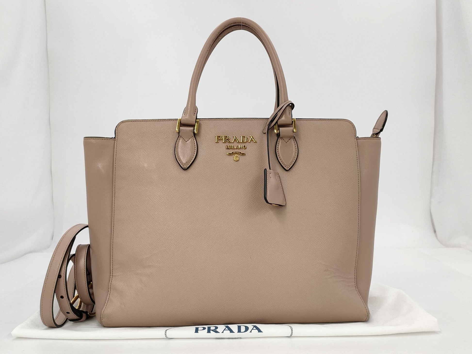PRADA Safiano Leather 2-way Shoulder Bag