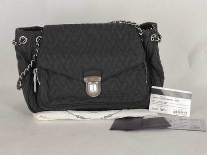 PRADA Nylon Nylon Quilted Chain Shoulder Bag Black BR4612 [Carded] Shoulder Bag
