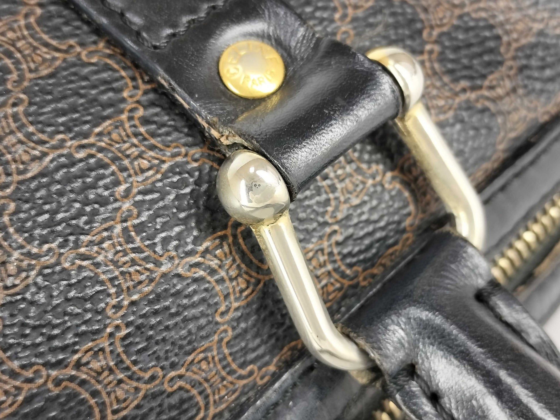 CELINE Macadam Mini Boston Bag Black Boston Bag