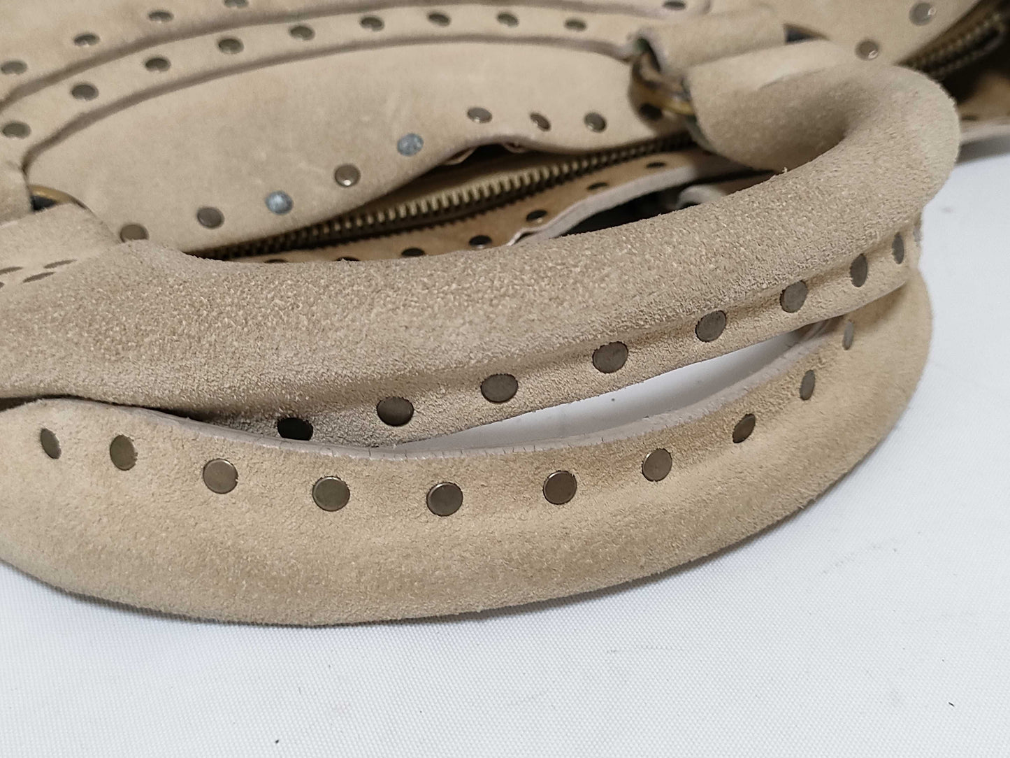 CELINE Boogie Suede Stud Bag Beige Handbag