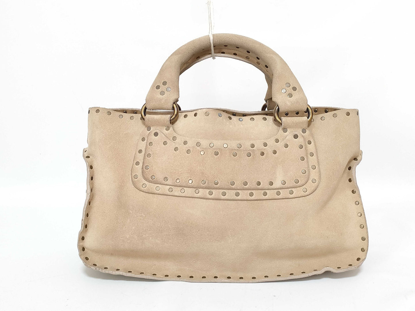CELINE Boogie Suede Stud Bag Beige Handbag
