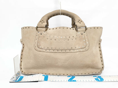 CELINE Boogie Suede Stud Bag Beige Handbag