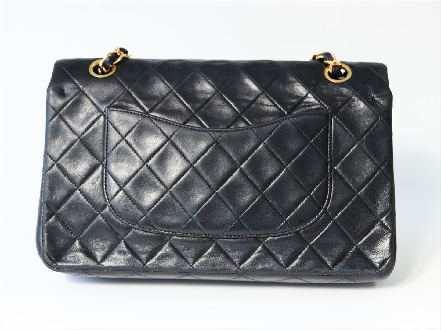 CHANEL Matelasse Double Flap Chain Shoulder Bag with Gold Hardware