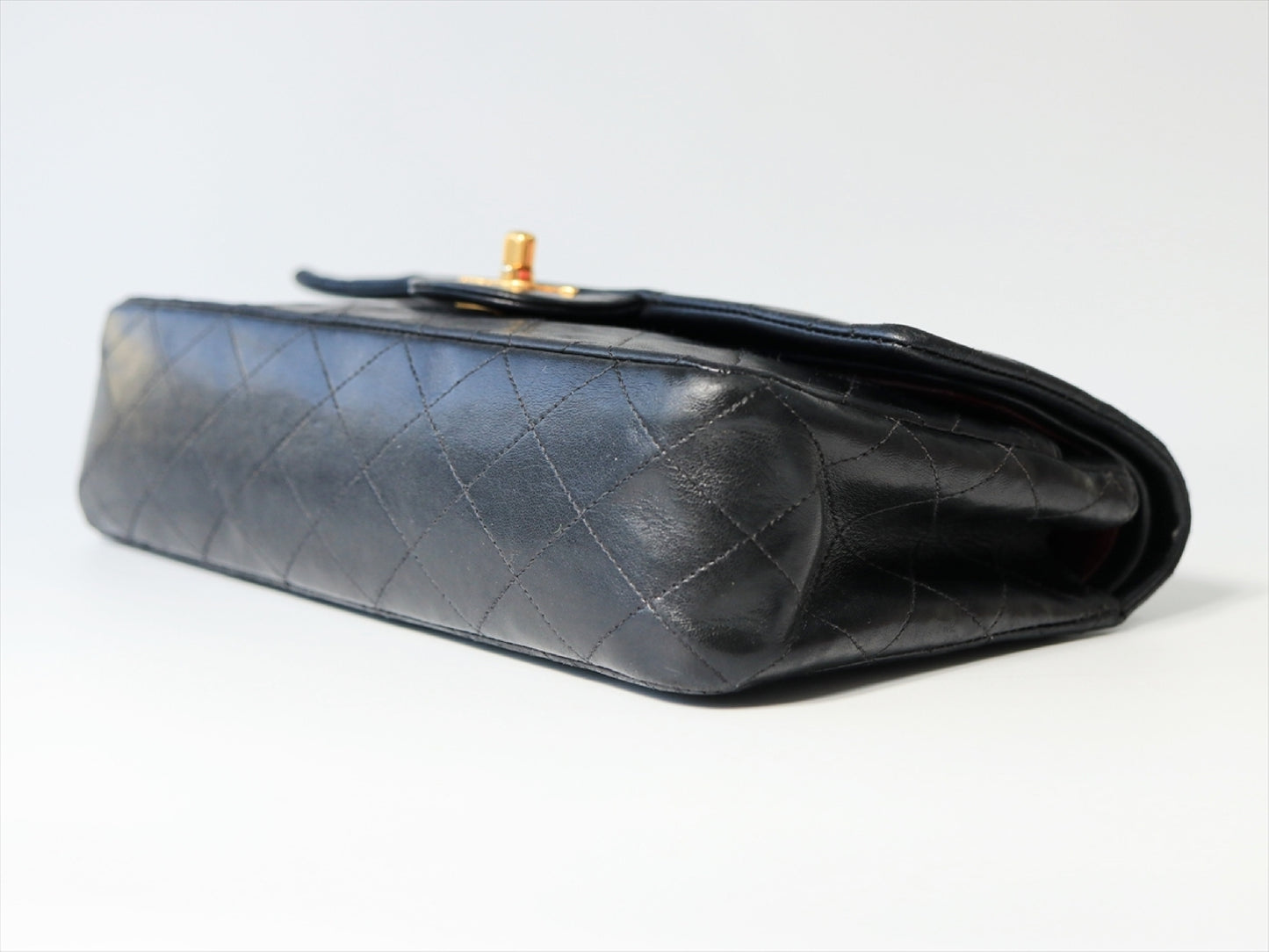 CHANEL Matelasse Double Flap Chain Shoulder Bag with Gold Hardware