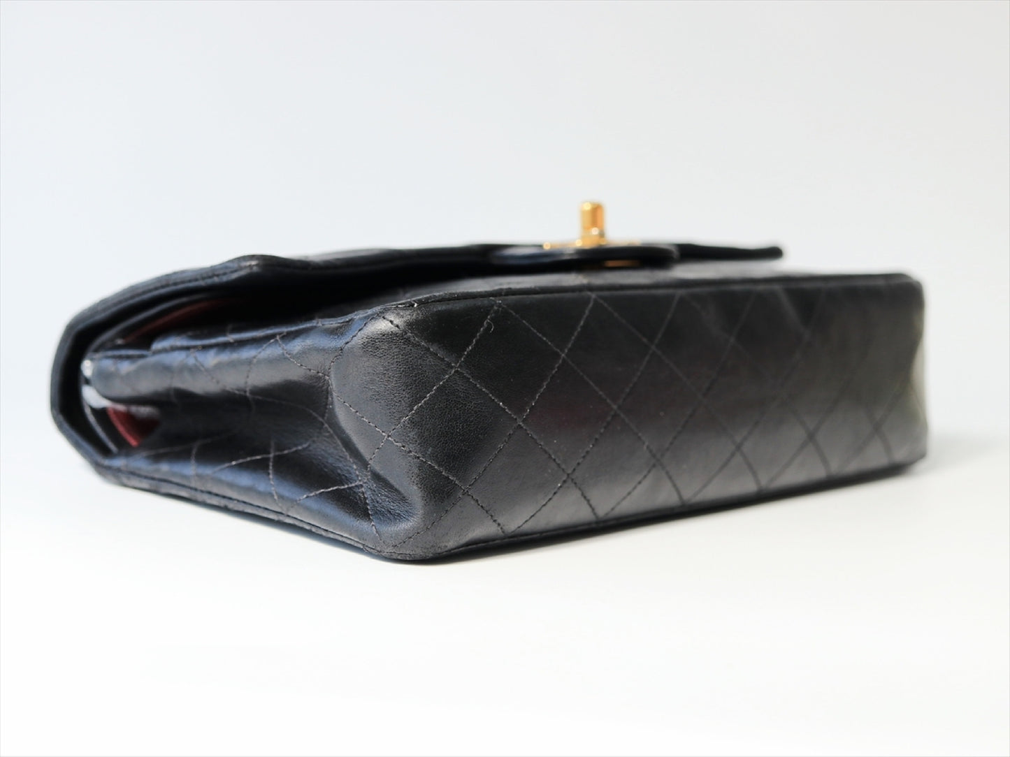 CHANEL Matelasse Double Flap Chain Shoulder Bag with Gold Hardware