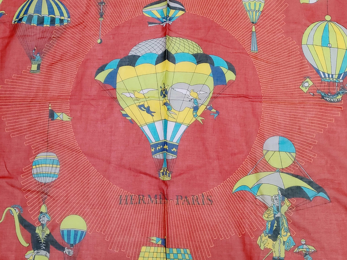 HERMES Carre Hermes Carre Madness in the Sky LES FOLIES DU CIEL Cotton Scarf
