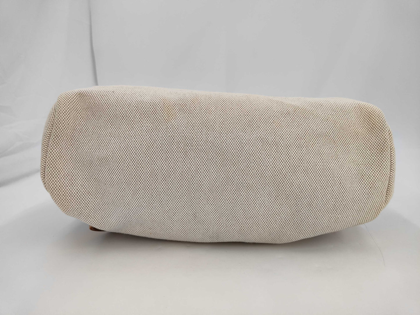 HERMES Ale Bag Ad PM Toile Ash/Leather Ivory/Brown □G Engraved Rucksack with Spare Bag