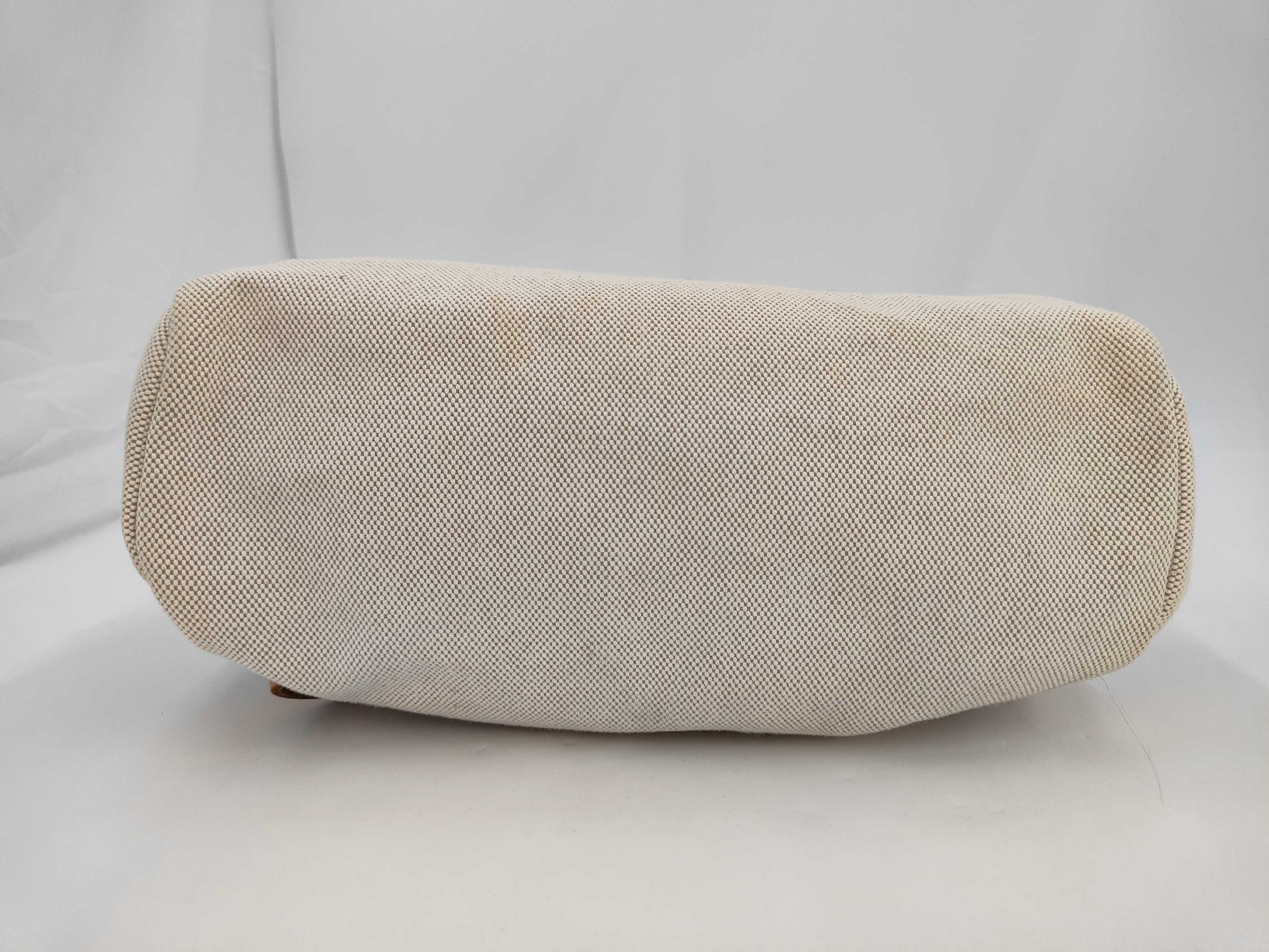 HERMES Ale Bag Ad PM Toile Ash/Leather Ivory/Brown □G Engraved Rucksack with Spare Bag