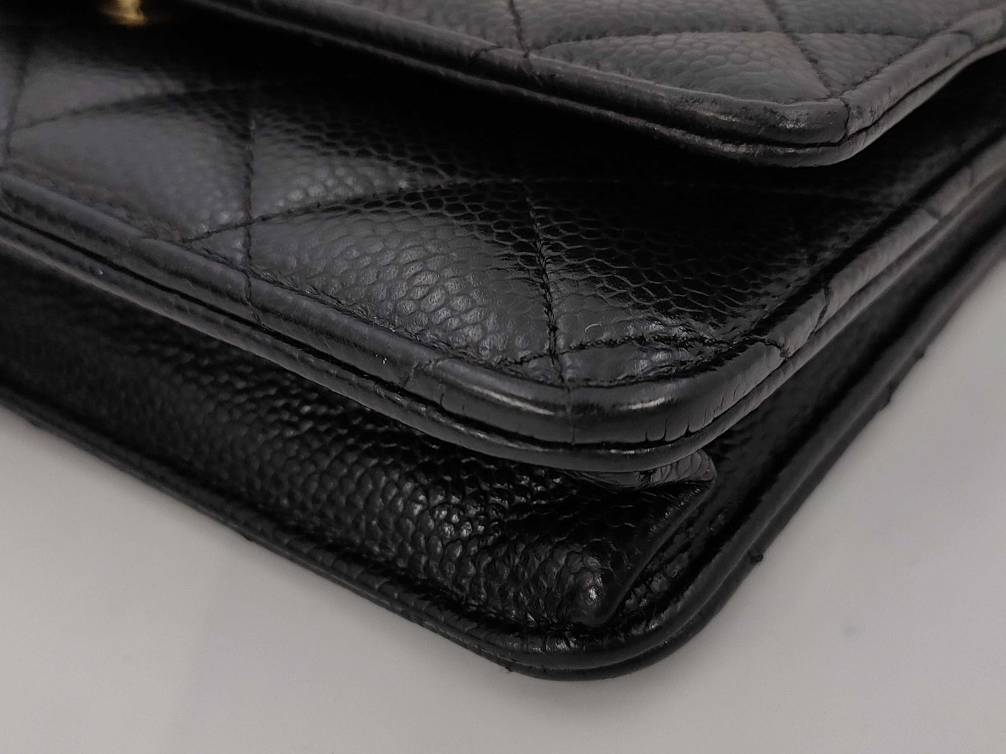 CHANEL Chain Shoulder Bag Chain Wallet Black IC Plate Shoulder Bag