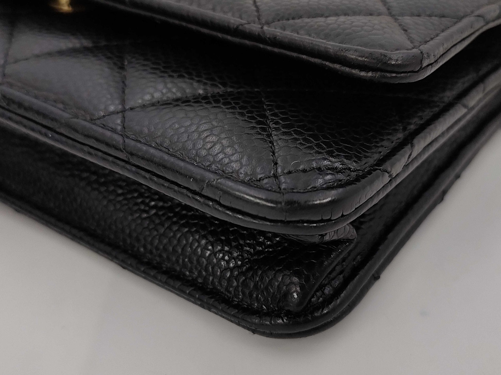 CHANEL Chain Shoulder Bag Chain Wallet Black IC Plate Shoulder Bag