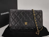 CHANEL Chain Shoulder Bag Chain Wallet Black IC Plate Shoulder Bag