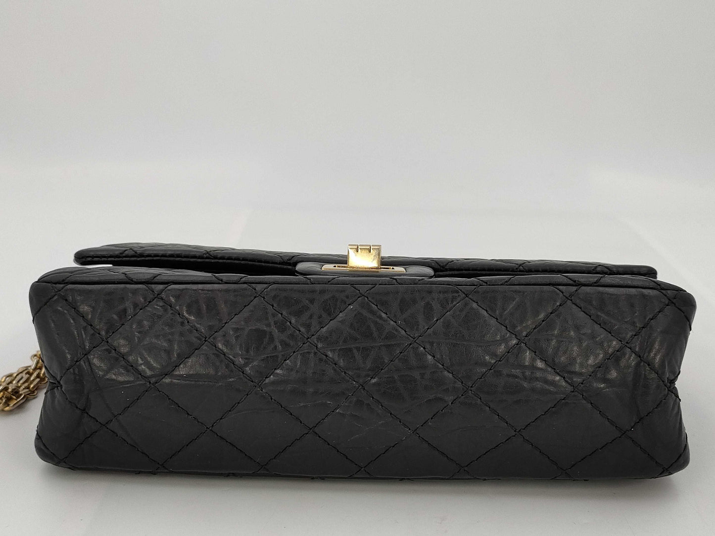 CHANEL 2.55 W Flap Chain Shoulder Bag G Hardware Black 14th Shoulder Bag