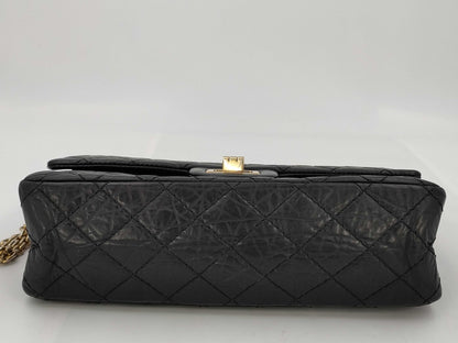 CHANEL 2.55 W Flap Chain Shoulder Bag G Hardware Black 14th Shoulder Bag