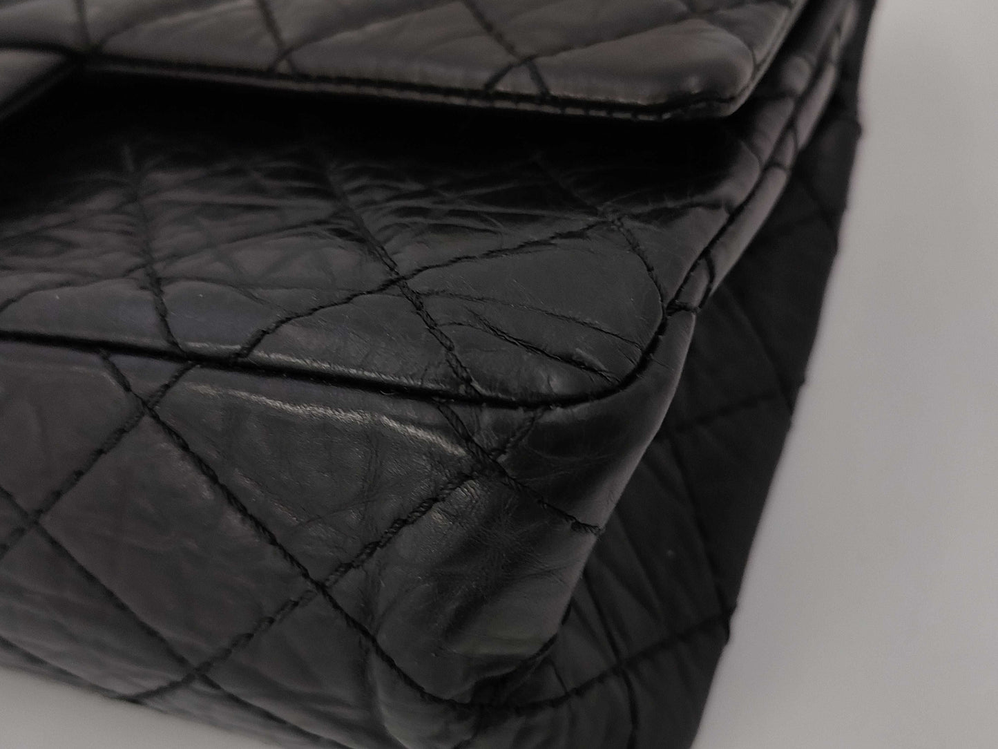 CHANEL 2.55 W Flap Chain Shoulder Bag G Hardware Black 14th Shoulder Bag