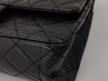 CHANEL 2.55 W Flap Chain Shoulder Bag G Hardware Black 14th Shoulder Bag