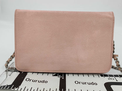 CHANEL Caviar Skin Chain Shoulder Bag Chain Wallet Pink 14th Shoulder Bag