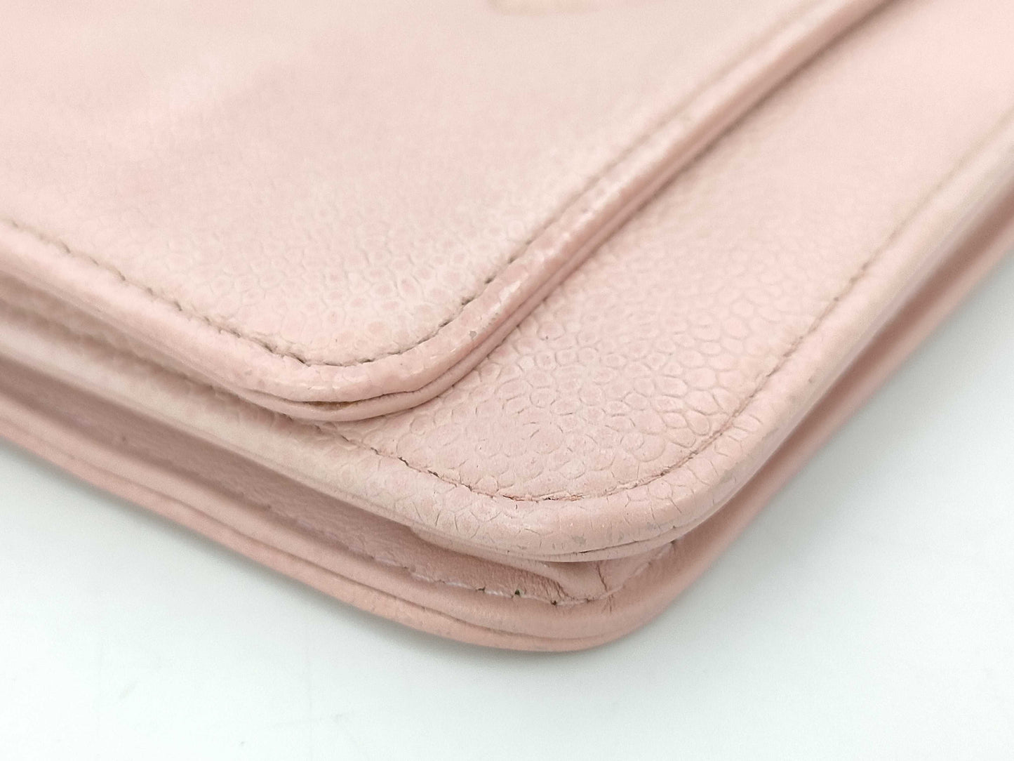 CHANEL Caviar Skin Chain Shoulder Bag Chain Wallet Pink 14th Shoulder Bag