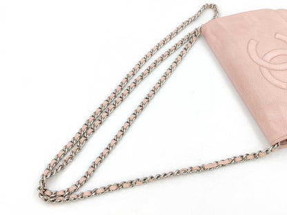 CHANEL Caviar Skin Chain Shoulder Bag Chain Wallet Pink 14th Shoulder Bag