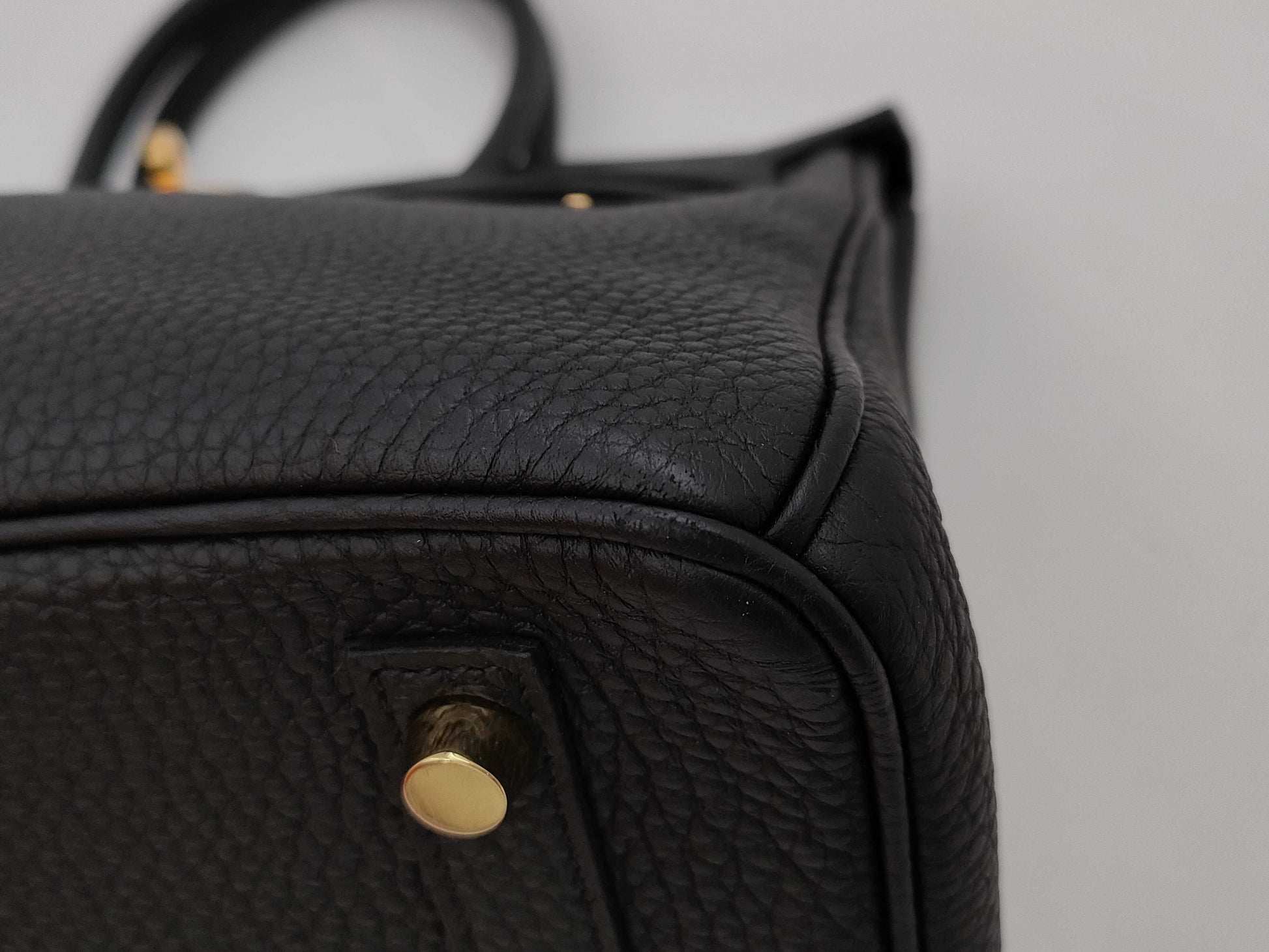 HERMES Birkin 30 Togo D-Engraving Black Handbag Handbag