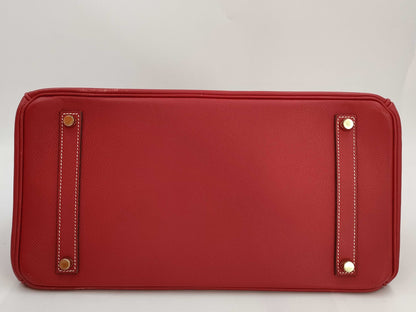 HERMES Birkin Candy 35 □ O Hour Rouge Cassack Handbag Red Handbag
