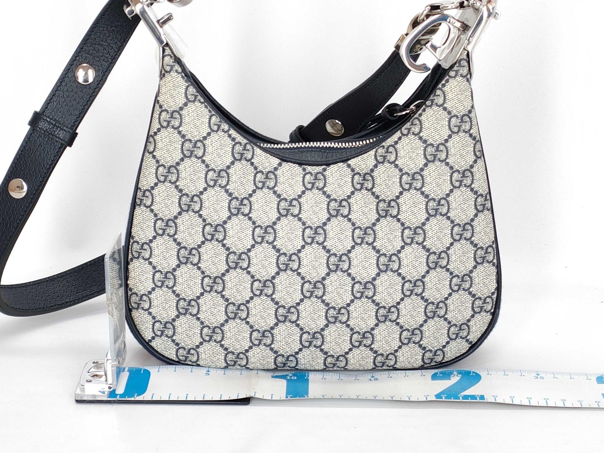 GUCCI GG Supreme GUCCI Attache Shoulder Bag 699409 Black GG Supreme Canvas Shoulder Bag