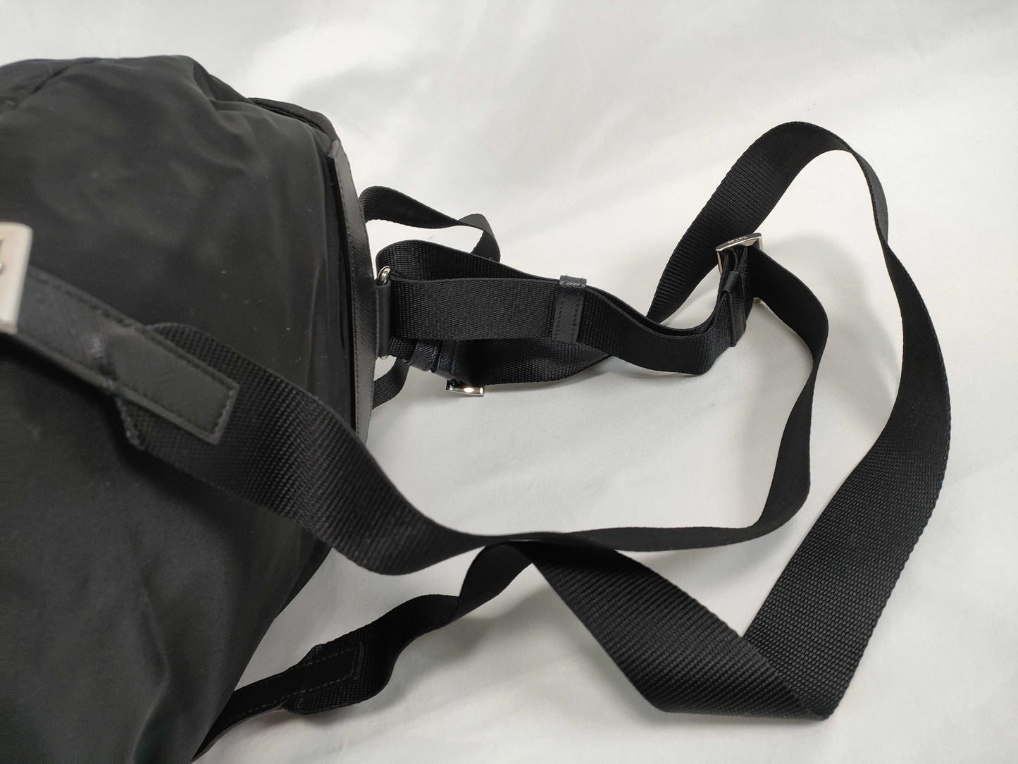 PRADA Nylon PRADA Rucksack 1BZ677 Black Nylon x Leather Rucksack