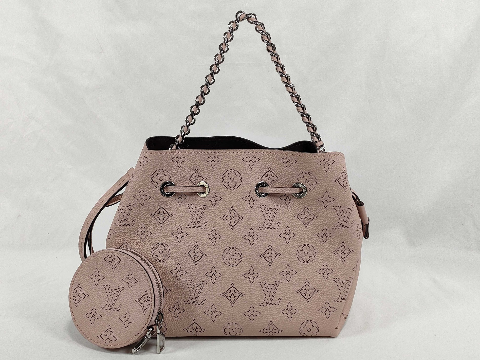 LOUIS VUITTON LOUIS VUITTON Bella Handbag M57068 Magnolia Mahina Mahina Calf Leather RFID Verified Handbag