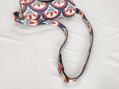 GUCCI GUCCI Horsebit 1955 Shoulder Bag 602204 Ivory x Red x Multi Leather Shoulder Bag