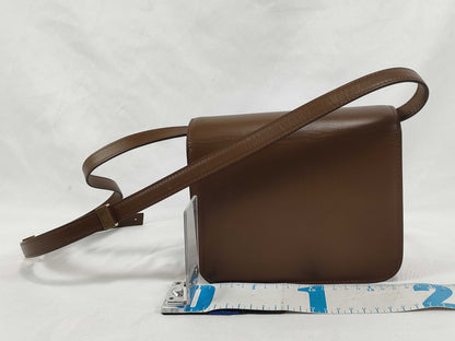 CELINE CELINE Teen Classic Shoulder Bag 192523DLS.04FG Dark Brown Box Calfskin Shoulder Bag