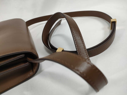 CELINE CELINE Teen Classic Shoulder Bag 192523DLS.04FG Dark Brown Box Calfskin Shoulder Bag