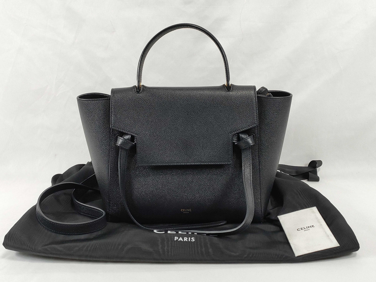 CELINE CELINE Belt Bag Micro Handbag 189153ZVA.38NO Black Grained Calfskin Handbag