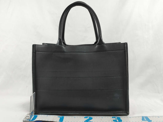 Dior DIOR/ChristianDior Book Tote Medium Bag/Old Small Tote Bag M1296ZGSB_M900 Black Calfskin Tote Bag