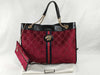 GUCCI GUCCI Raja Tote Bag 537219 Bordeaux x Black x Multi Velour x Leather Tote Bag