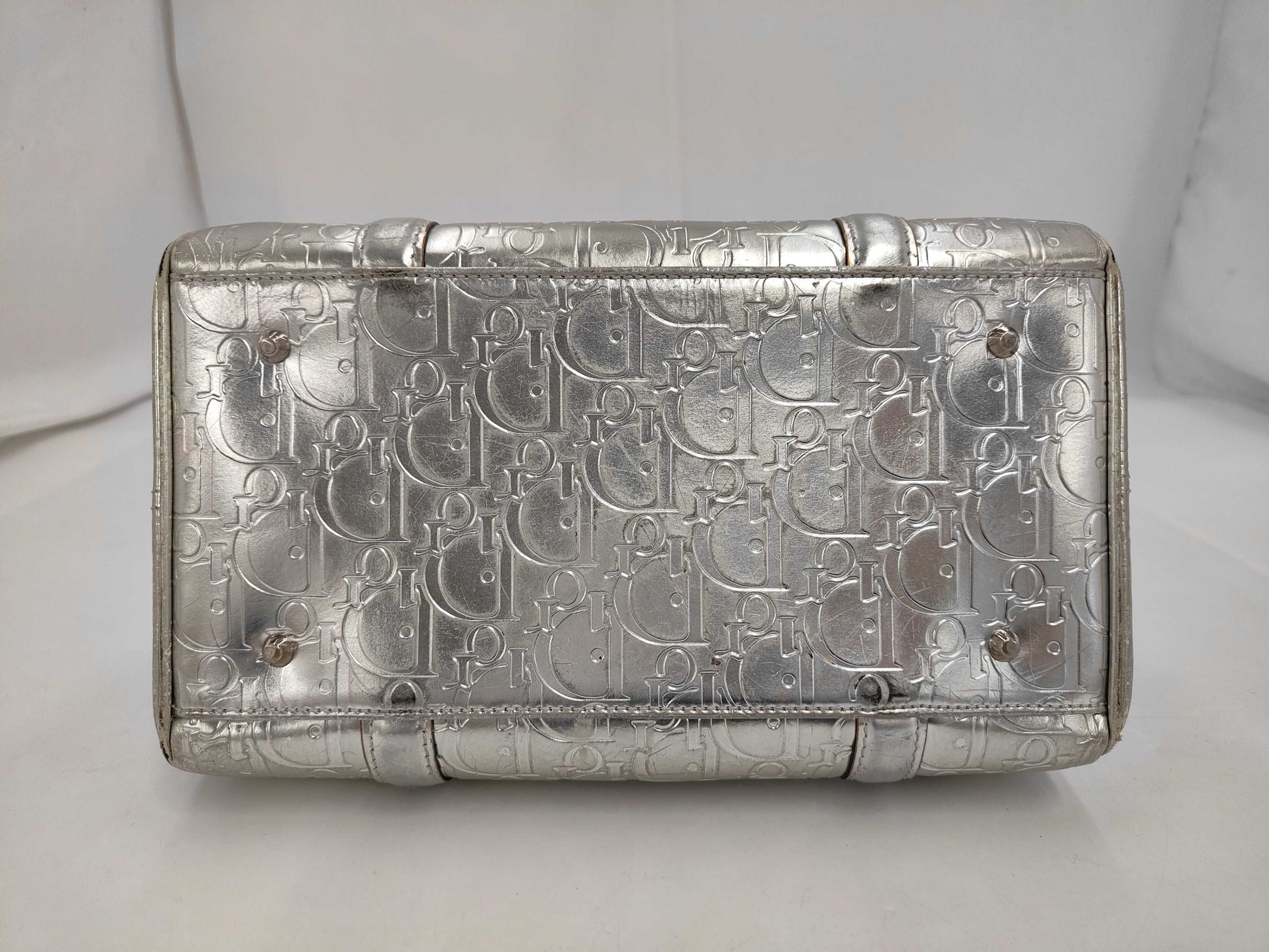 Dior Silver Mini Boston Bag Trotter Bag