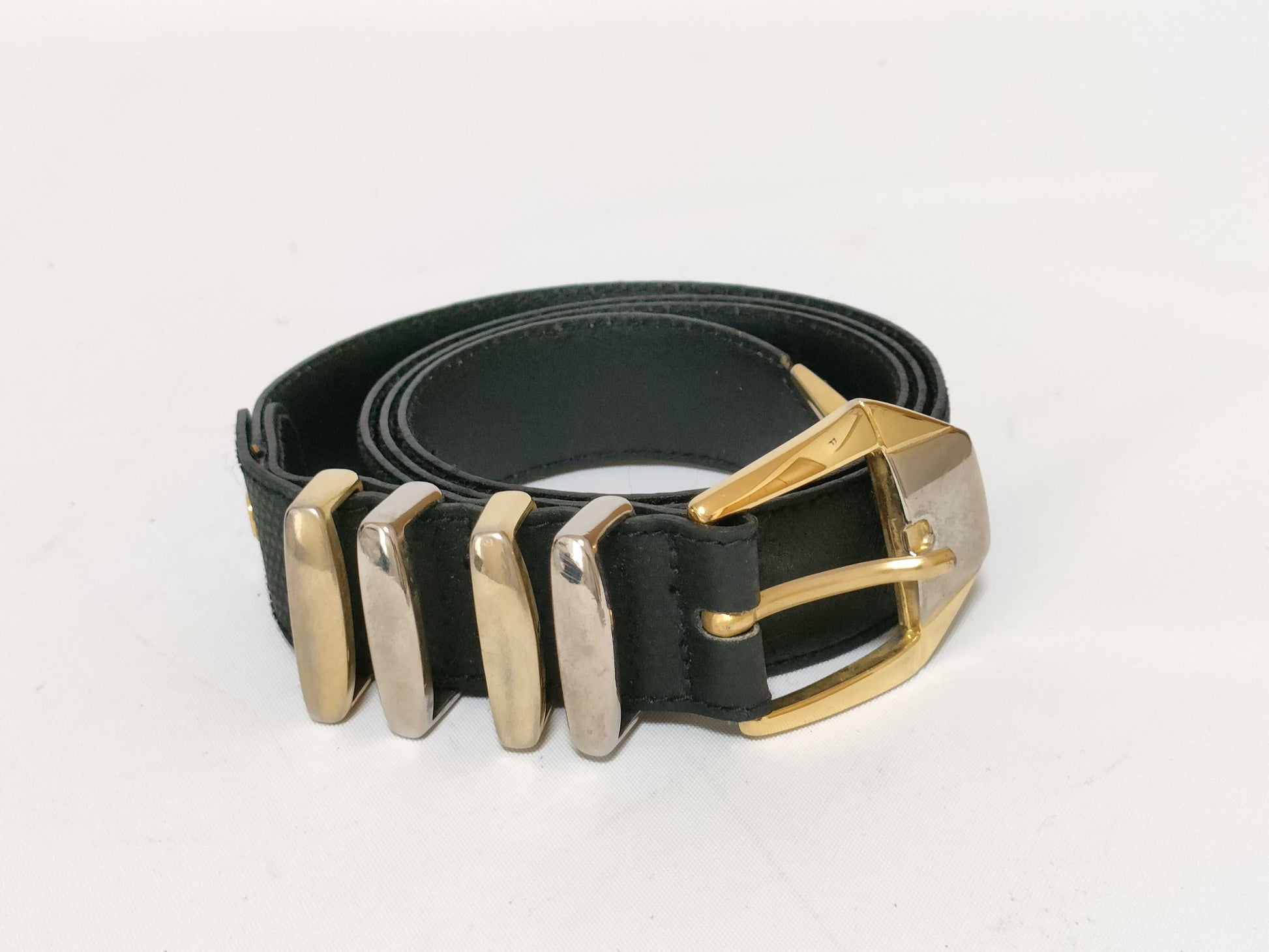 VERSACE Leather Belt Black 296 Belt