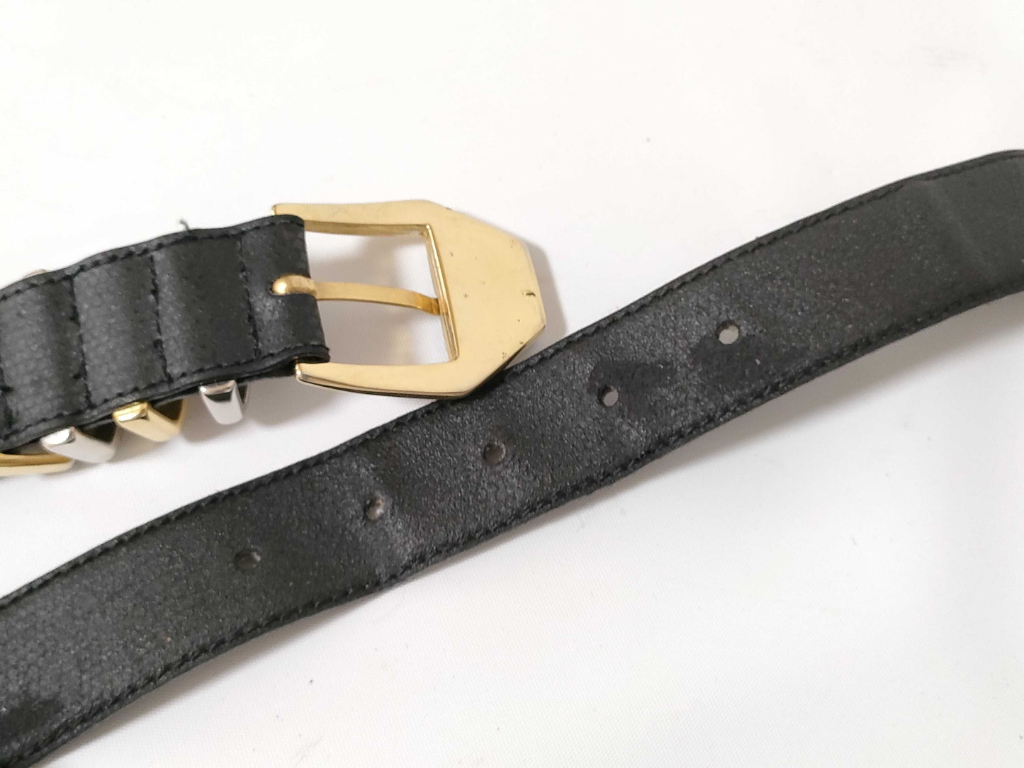 VERSACE Leather Belt Black 296 Belt