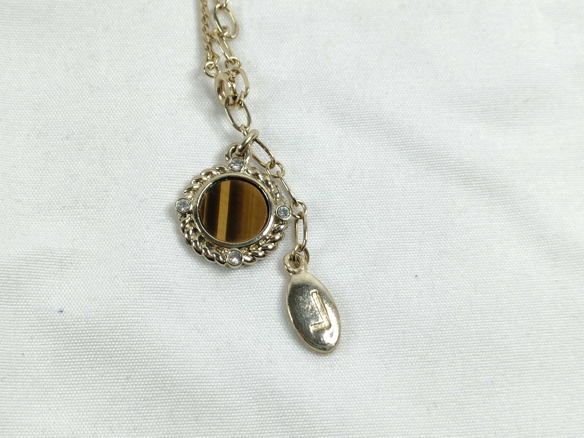 LANCEL Rhinestone Necklace Necklace