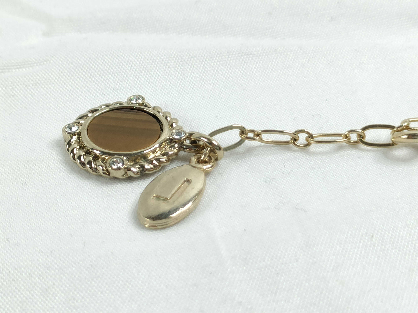 LANCEL Rhinestone Necklace Necklace