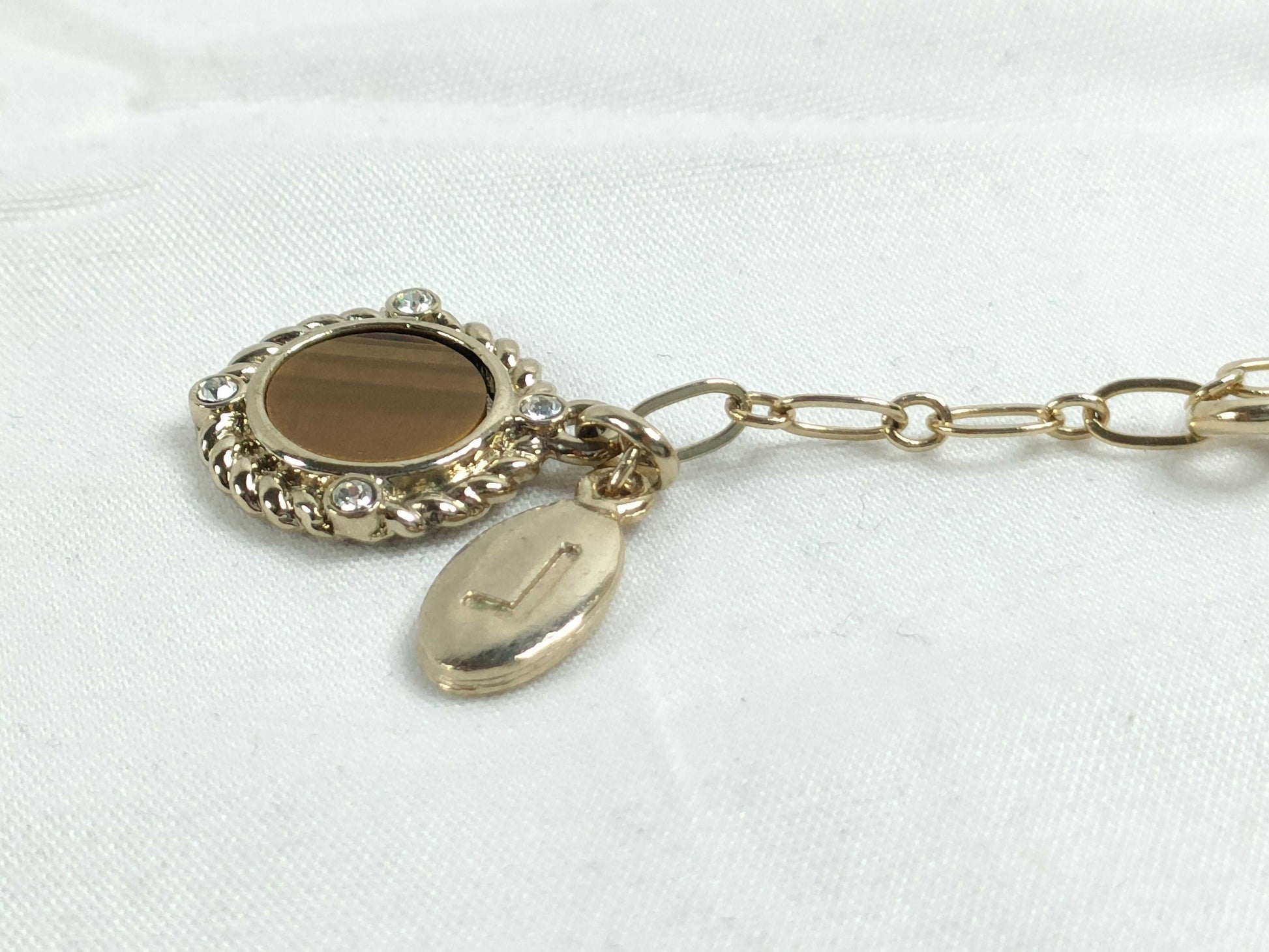 LANCEL Rhinestone Necklace Necklace