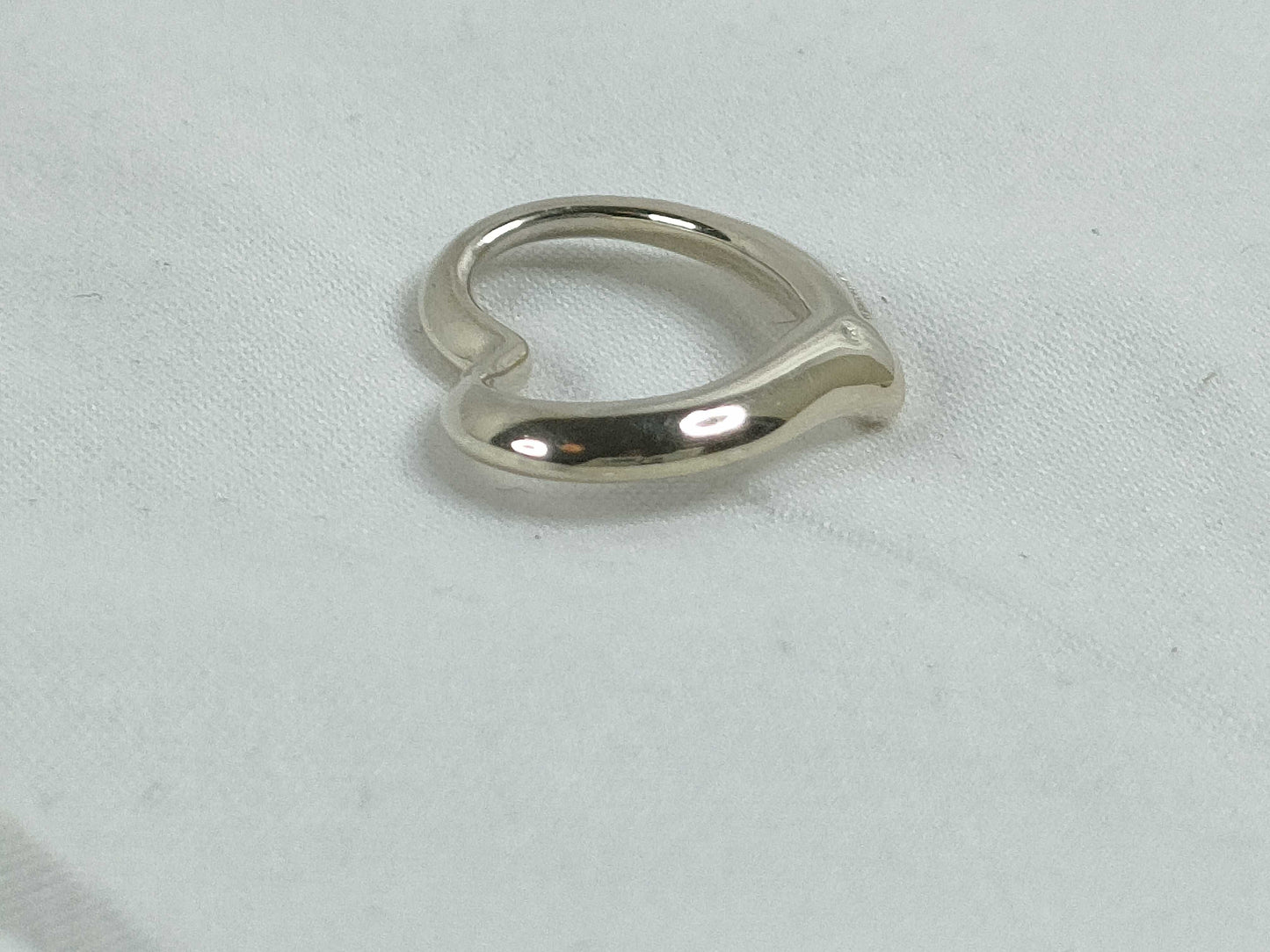 Tiffany&Co. Open Heart Tiffany SV925 Open Heart Necklace Top Pendant Top