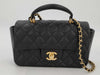 CHANEL CHANEL Top Handle Caviar Skin Gold Fittings 2way Handbag Chain Shoulder Bag Black Black 17th Shoulder Bag