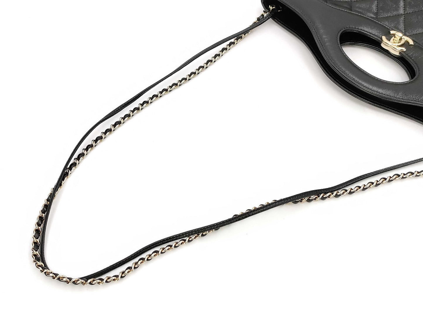 CHANEL 31 Shopping Bag Matlasse Gold Hardware Chain Shoulder Bag Serial Fittings Plate Handbag