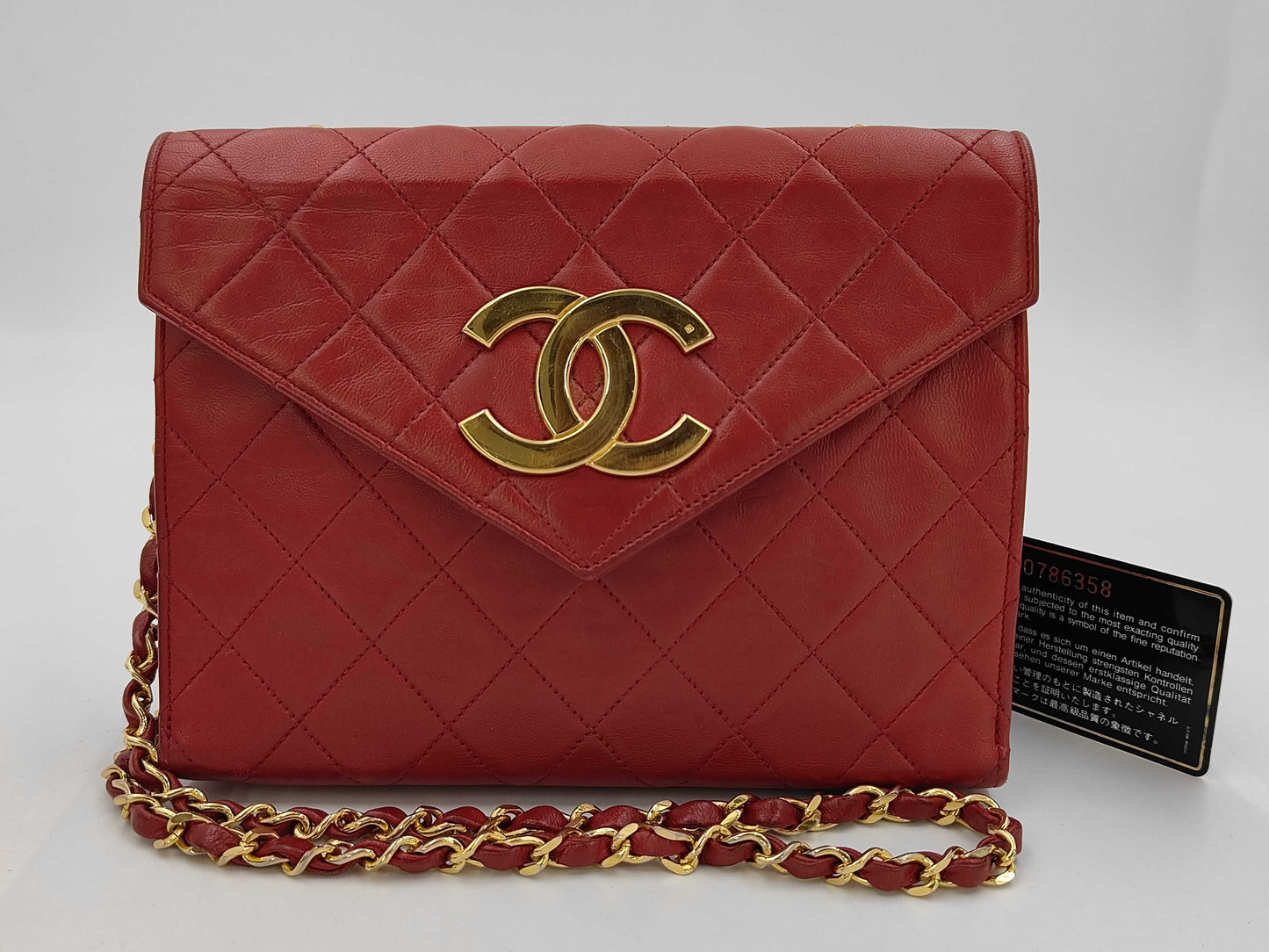 CHANEL Matrasse Pushlock Red Shoulder Bag