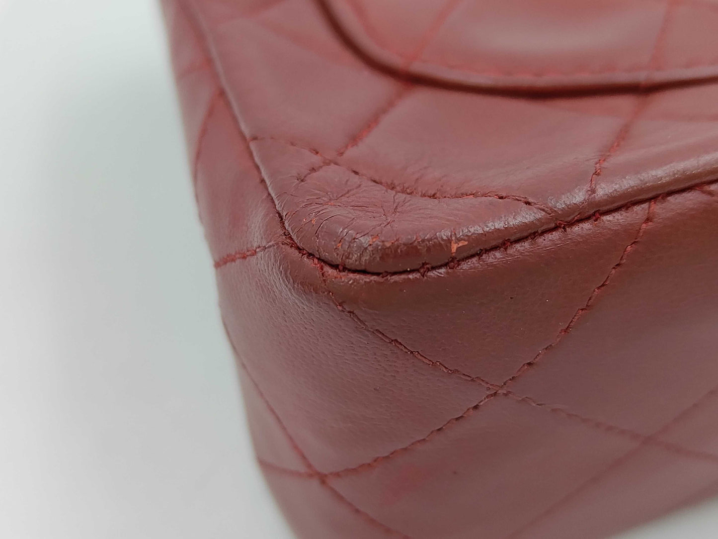 CHANEL Mini Matlasse Chain Shoulder Red Shoulder Bag