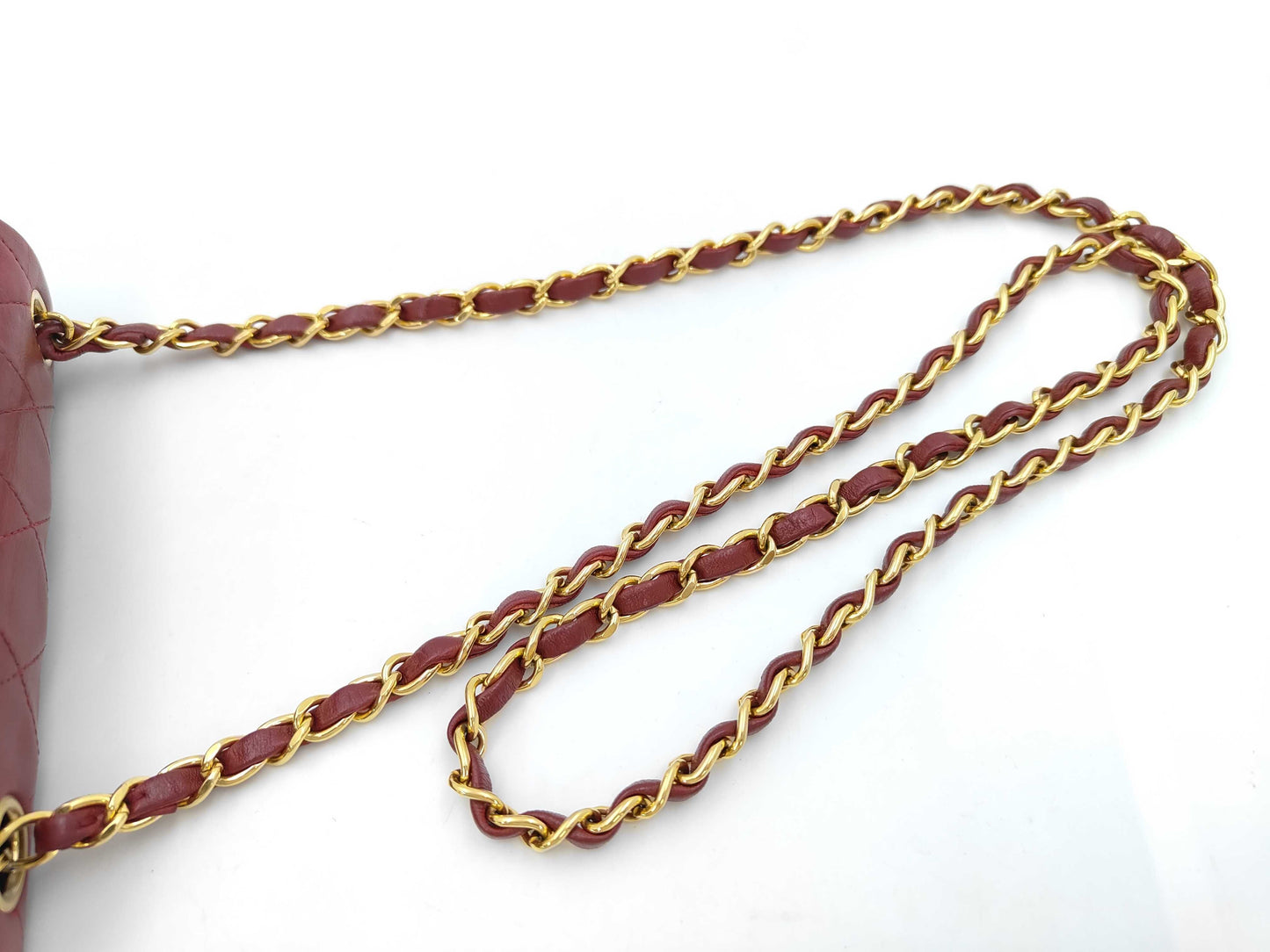 CHANEL Mini Matlasse Chain Shoulder Red Shoulder Bag