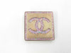 CHANEL Brooch Cocomark Pink Crame Square Gold A21K Brooch