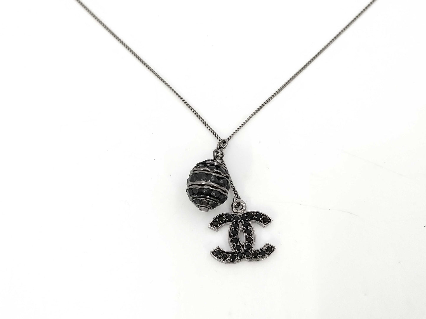 CHANEL Cocomark Ball Blackstone 08A Necklace