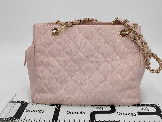 CHANEL Caviar Skin Chain Hand Shoulder Bag