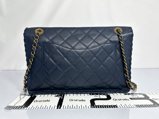 CHANEL Matlasse Chain Shoulder Calf Navy 21st Series with Sticker/Card Shoulder Bag