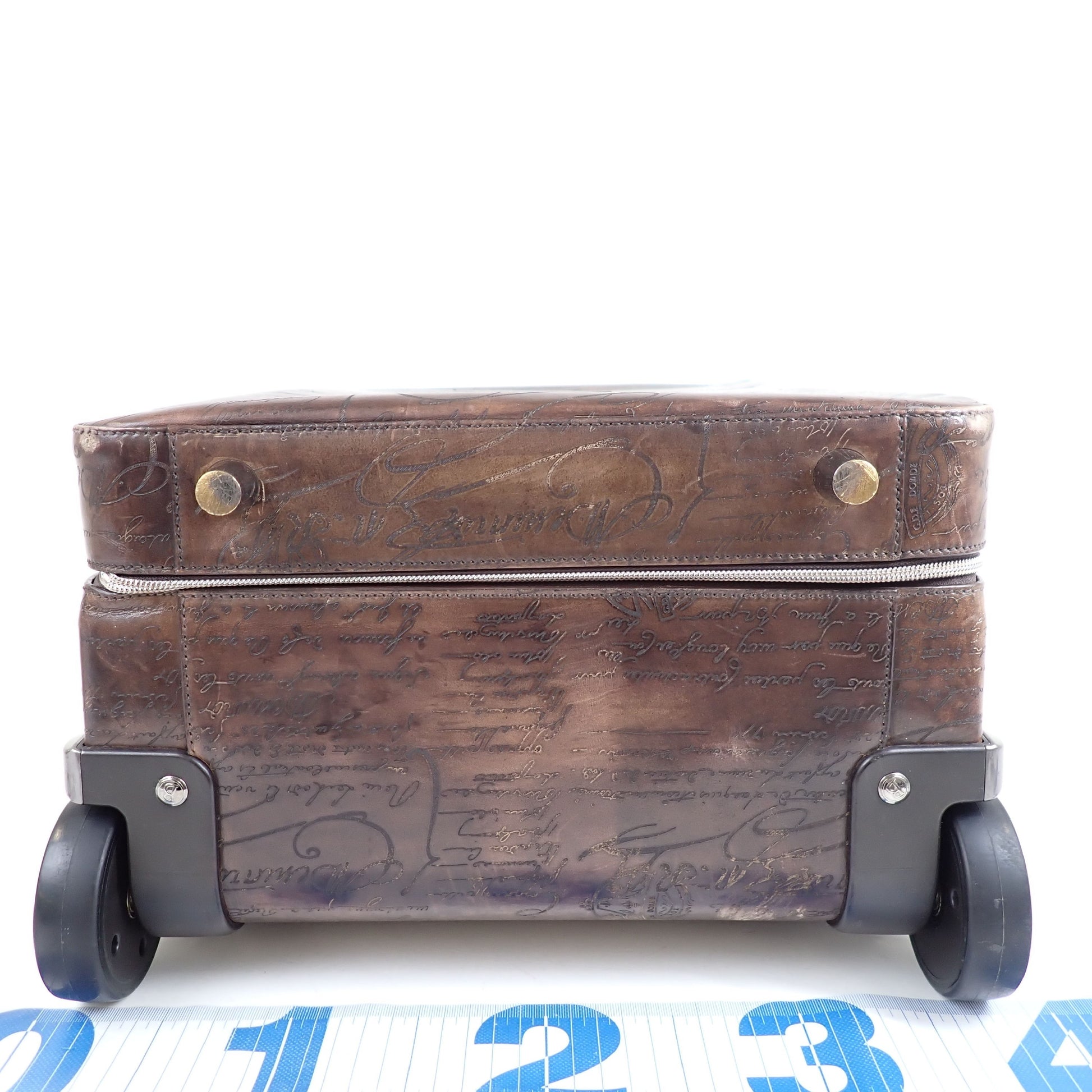 Berluti Formula 1000 Calligraphy Scrib Leather Suitcase Carry Case Carry Bag